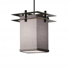  FAB-8165-15-GRAY-MBLK-BKCD-LED1-700 - Metropolis 1-Light Small LED Pendant (2 Flat Bars)