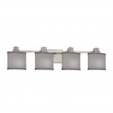 Justice Design Group FAB-8474-30-GRAY-NCKL-LED4-2800 - Ardent 4-Light LED Bath Bar