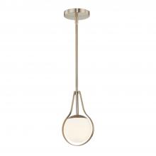  FSN-4235-OPAL-BRSS - Pearl 1-Light Mini-Pendant