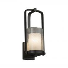 Justice Design Group FSN-7581W-10-WEVE-MBLK-LED1-700 - Atlantic Small Outdoor LED Wall Sconce