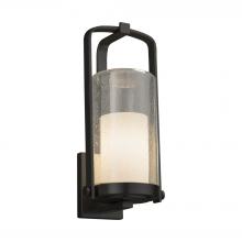 Justice Design Group FSN-7584W-10-OPAL-MBLK-LED1-700 - Atlantic Large Outdoor LED Wall Sconce