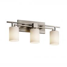  FSN-8703-10-OPAL-NCKL - Aero 3-Light Bath Bar