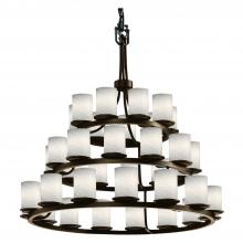  FSN-8712-10-WEVE-DBRZ-LED36-25200 - Dakota 36-Light 3-Tier Ring LED Chandelier