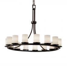  FSN-8715-10-OPAL-DBRZ-LED15-10500 - Dakota 15-Light 1-Tier Ring LED Chandelier