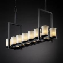  GLA-8764-16-WHTW-MBLK-LED14-9800 - Dakota 14-Light Bridge LED Chandelier (Tall)