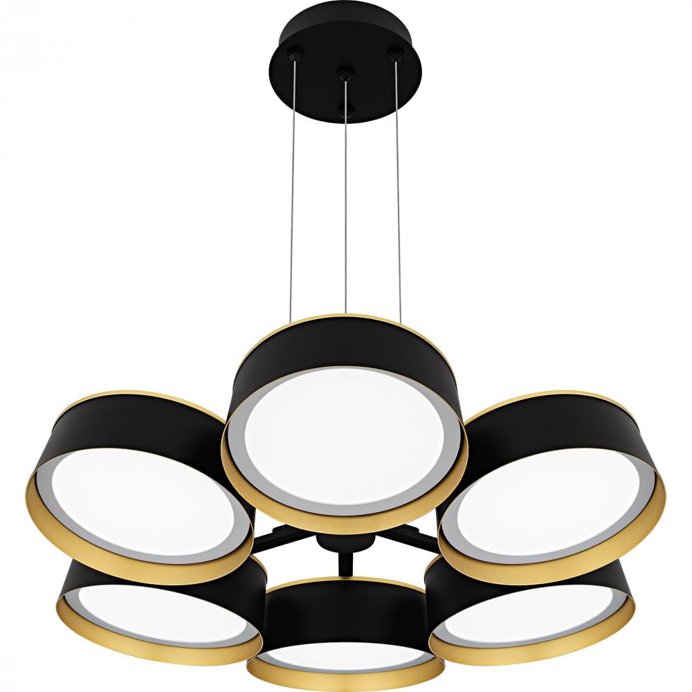 Byrnes Matte Black Chandelier