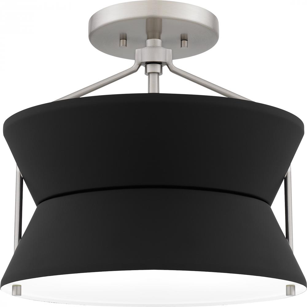 Nira 2-Light Brushed Nickel Semi-Flush Mount Light