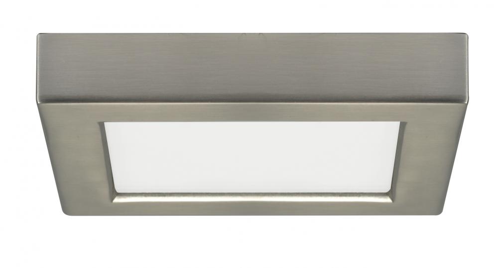 Blink - 10.5W- 5.5" Surface Mount LED - 2700K- Square Shape - Brushed Nickel Finish - 120V