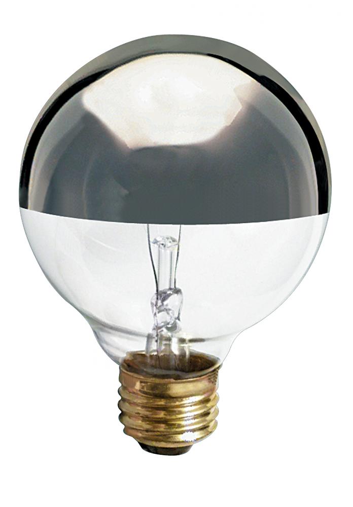 60 Watt G25 Incandescent; Silver Crown; 1500 Average rated hours; 540 Lumens; Medium base; 120 Volt