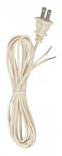  90/2418 - 8 Foot 18/2 SPT-1 105C Cord Set; Ivory Finish; 36" Hank; 200 Carton; Molded Polarized Plug;