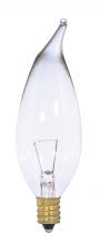  S3868 - 25 Watt CA10 Incandescent; Clear; 1500 Average rated hours; 250 Lumens; Candelabra base; 12 Volt