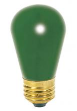  S4562 - 11 Watt S14 Incandescent; Ceramic Green; 2500 Average rated hours; Medium base; 130 Volt; Carded