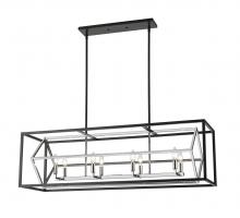  457-8L-CH-MB - 8 Light Linear Chandelier