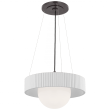  WS 5000BZ/WHT-WG - Arena 18" Ring and Globe Chandelier