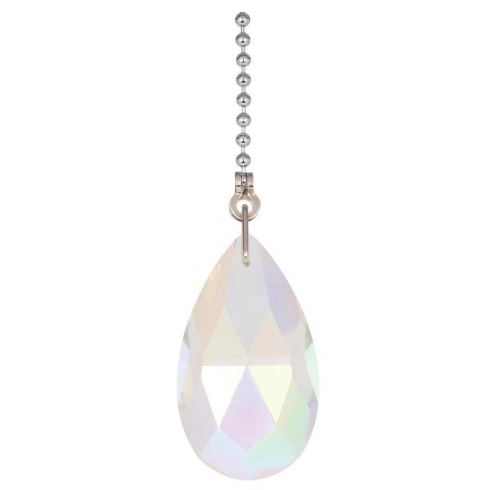 Glass Prism Teardrop Chrome Finish