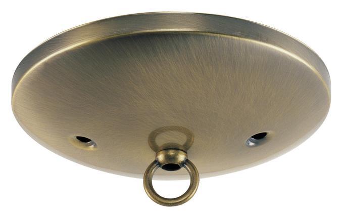 Modern Canopy Kit with Center Hole Antique Brass Finish