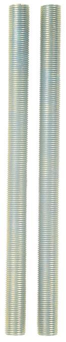 2 Steel Nipples Zinc-Plated 4" Long