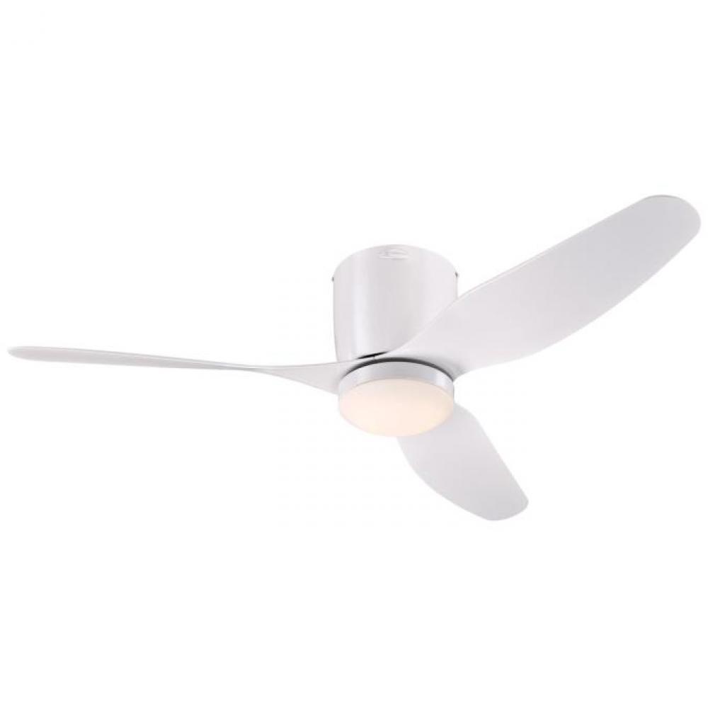 46 in. White Finish White ABS Blades Opal Frosted Glass