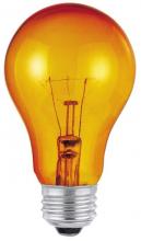  0344300 - 25W A19 Incandescent Transparent Amber E26 (Medium) Base, 120 Volt, Box