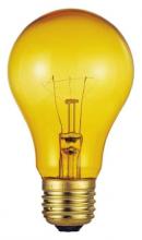  0344700 - 25 Watt A19 Incandescent Transparent Yellow E26 (Medium) Base, 120 Volt, Box