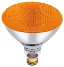  441100 - 100W BR38 Incandescent Reflector Amber Flood E26 (Medium) Base, 120 Volt, Box