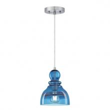  6119000 - Mini Pendant Brushed Nickel Finish Sapphire Glass