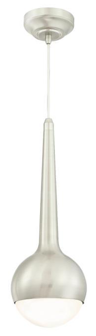  6329700 - LED Mini Pendant Brushed Nickel Finish Frosted Opal Glass