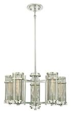  6330200 - 5 Light Chandelier Brushed Nickel Finish Mesh Shades