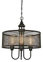  6332900 - 4 Light Chandelier Oil Rubbed Bronze Finish with Highlights Mesh Shade