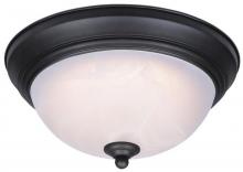  6400600 - 11 in. 14W LED Flush Oil Rubbed Bronze Finish White Alabaster Glass