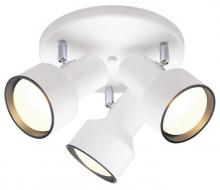  6632600 - 10 in. 3 Light Multi-Directional Flush Off White Finish