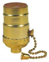  7043100 - 3-Way Pull Chain Socket Brass Finish