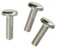  7063300 - 3 Knurled Head Steel Screws Nickel-Plated 1/2" Long