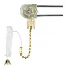  7702300 - Fan Light Switch with Polished Brass Finish Pull Chain