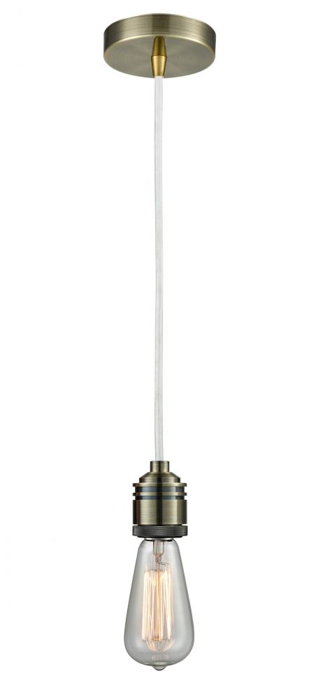 Winchester - 1 Light - 2 inch - Antique Brass - Cord hung - Mini Pendant