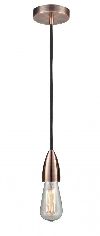 Fairchild - 1 Light - 2 inch - Antique Copper - Cord hung - Mini Pendant