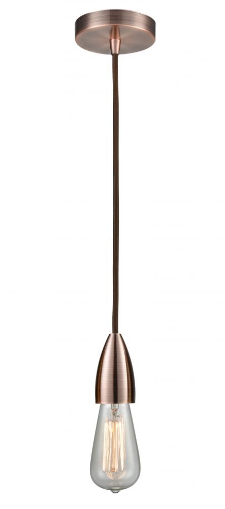 Fairchild - 1 Light - 2 inch - Antique Copper - Cord hung - Mini Pendant