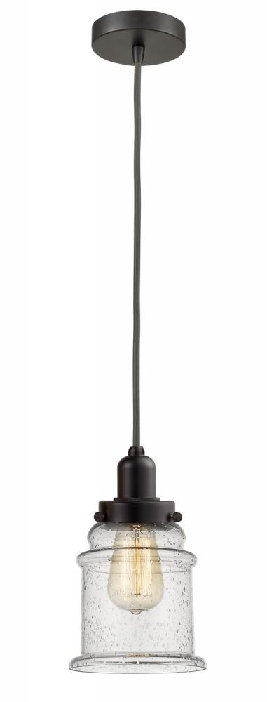 Whitney - 1 Light - 8 inch - Oil Rubbed Bronze - Cord hung - Mini Pendant