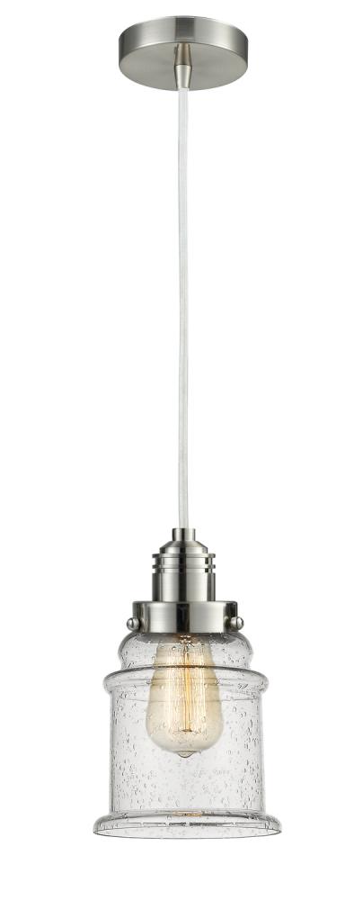 Winchester - 1 Light - 8 inch - Satin Nickel - Cord hung - Mini Pendant