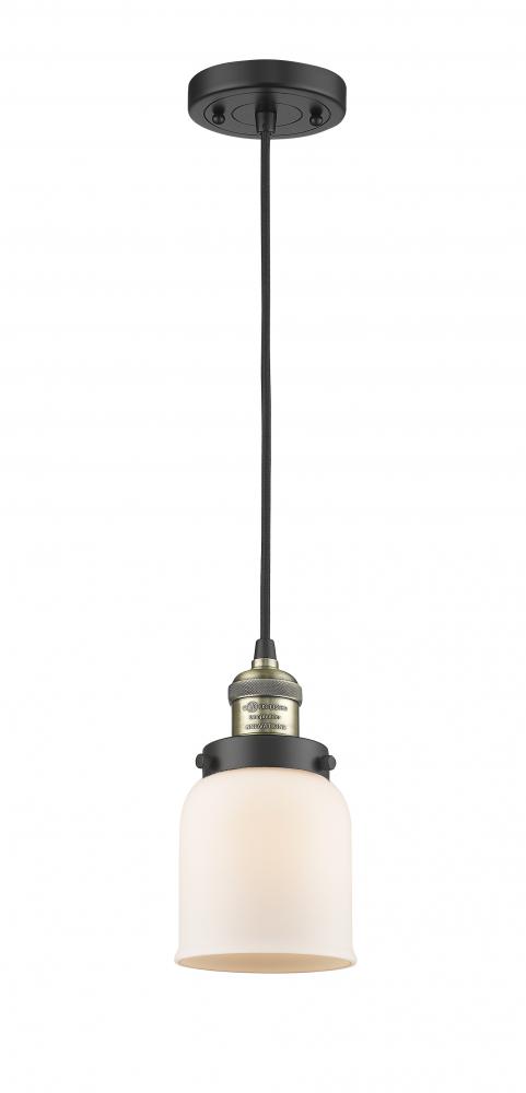 Bell - 1 Light - 5 inch - Black Antique Brass - Cord hung - Mini Pendant