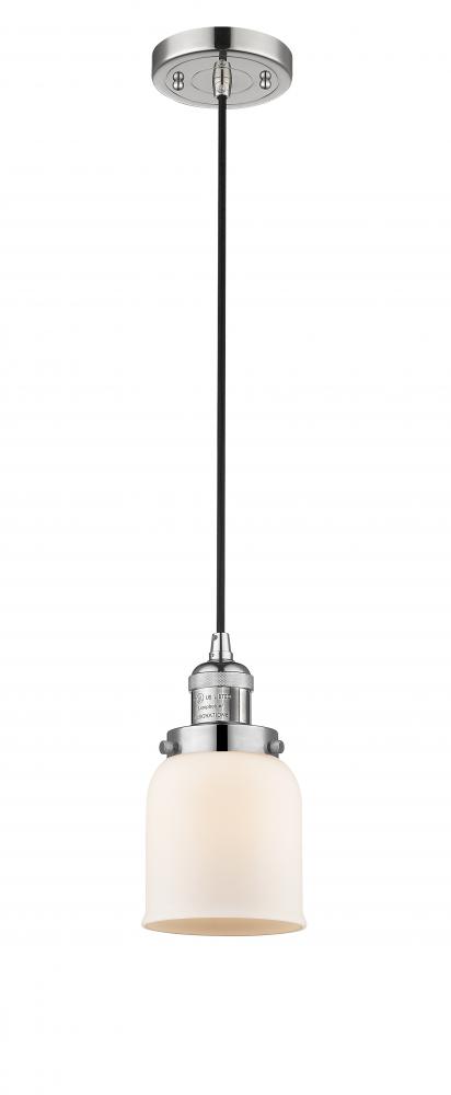 Bell - 1 Light - 5 inch - Polished Nickel - Cord hung - Mini Pendant