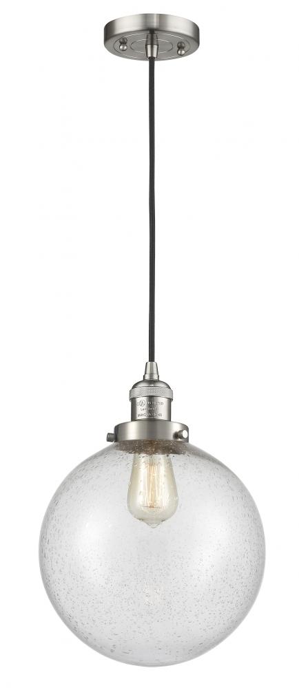 Beacon - 1 Light - 10 inch - Brushed Satin Nickel - Cord hung - Mini Pendant