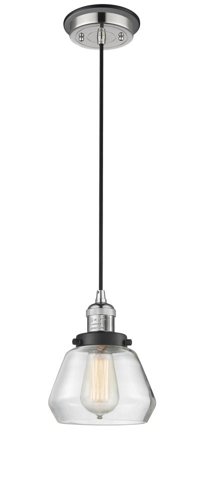 Fulton - 1 Light - 7 inch - Polished Nickel - Cord hung - Mini Pendant