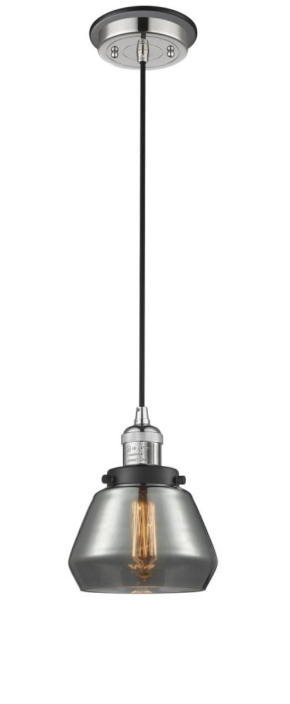 Fulton - 1 Light - 7 inch - Polished Nickel - Cord hung - Mini Pendant