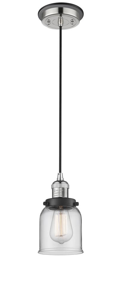 Bell - 1 Light - 5 inch - Polished Nickel - Cord hung - Mini Pendant