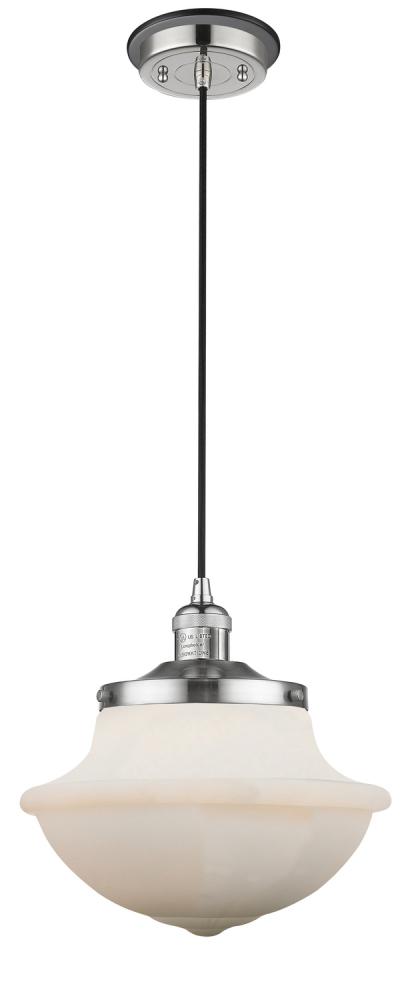 Oxford - 1 Light - 7 inch - Polished Nickel - Cord hung - Mini Pendant