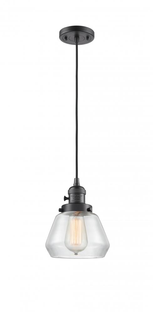 Fulton - 1 Light - 7 inch - Oil Rubbed Bronze - Cord hung - Mini Pendant