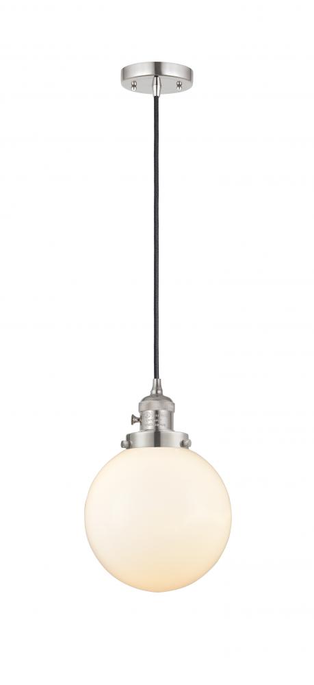 Beacon - 1 Light - 8 inch - Polished Nickel - Cord hung - Mini Pendant