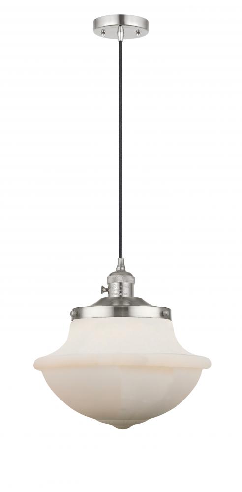 Oxford - 1 Light - 12 inch - Polished Nickel - Cord hung - Mini Pendant