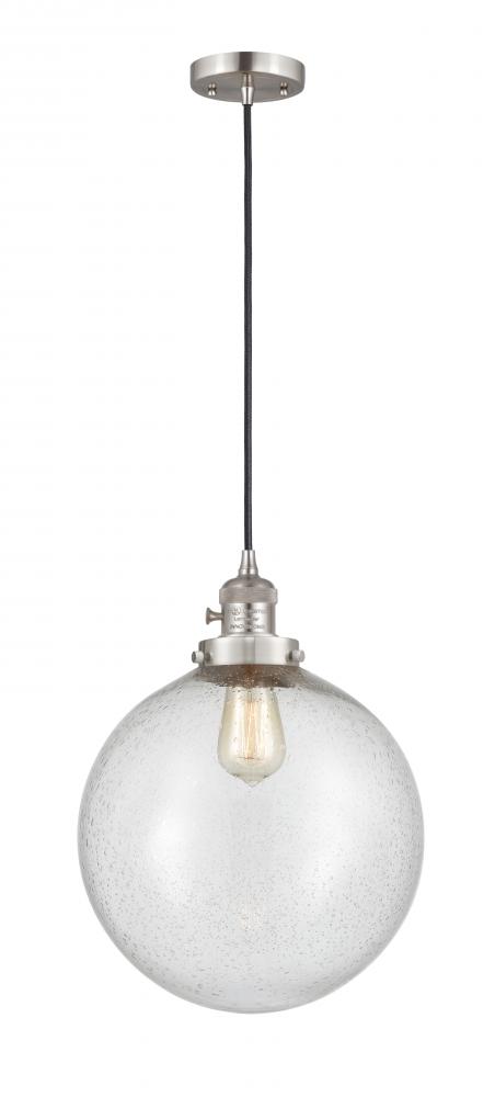 Beacon - 1 Light - 12 inch - Brushed Satin Nickel - Cord hung - Mini Pendant